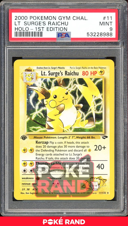 Lt. Surge'S 1St Edition - PSA 9 - Gym Challenge - #11 - Holo