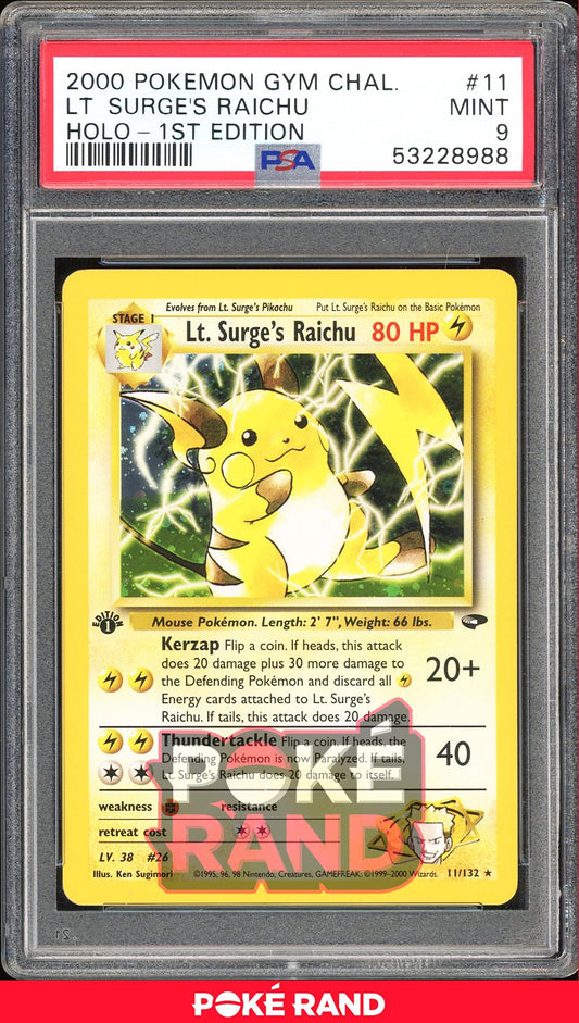 Lt. Surge'S 1St Edition - PSA 9 - Gym Challenge - #11 - Holo