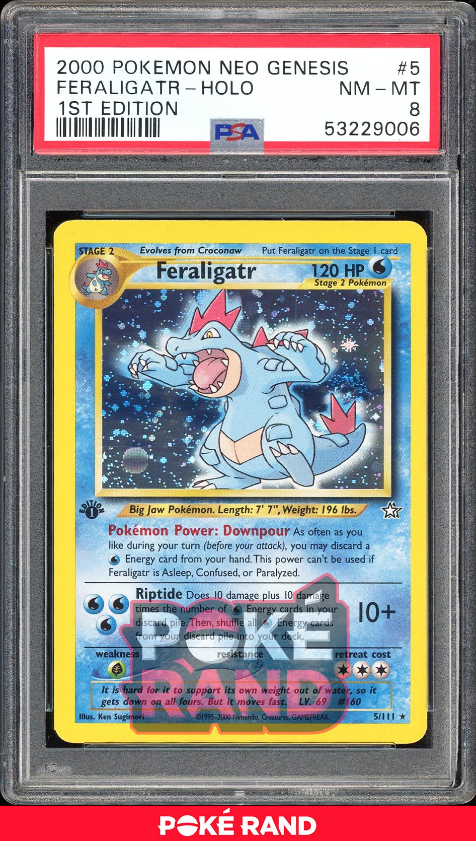 Feraligatr 1St Edition - PSA 8 - Neo Genesis - #5 - Holo