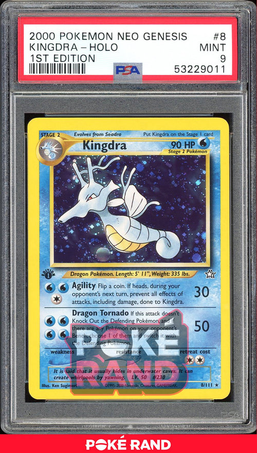 Kingdra 1St Edition - PSA 9 - Neo Genesis - #8 - Holo
