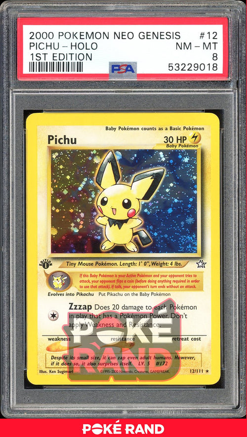 Pichu 1St Edition - PSA 8 - Neo Genesis - #12 - Holo