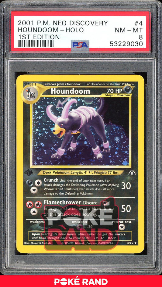Houndoom 1St Edition - PSA 8 - Neo Discovery - #4 - Holo