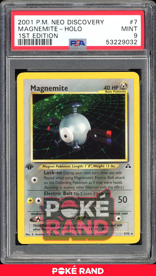Magnemite 1St Edition - PSA 9 - Neo Discovery - #7 - Holo