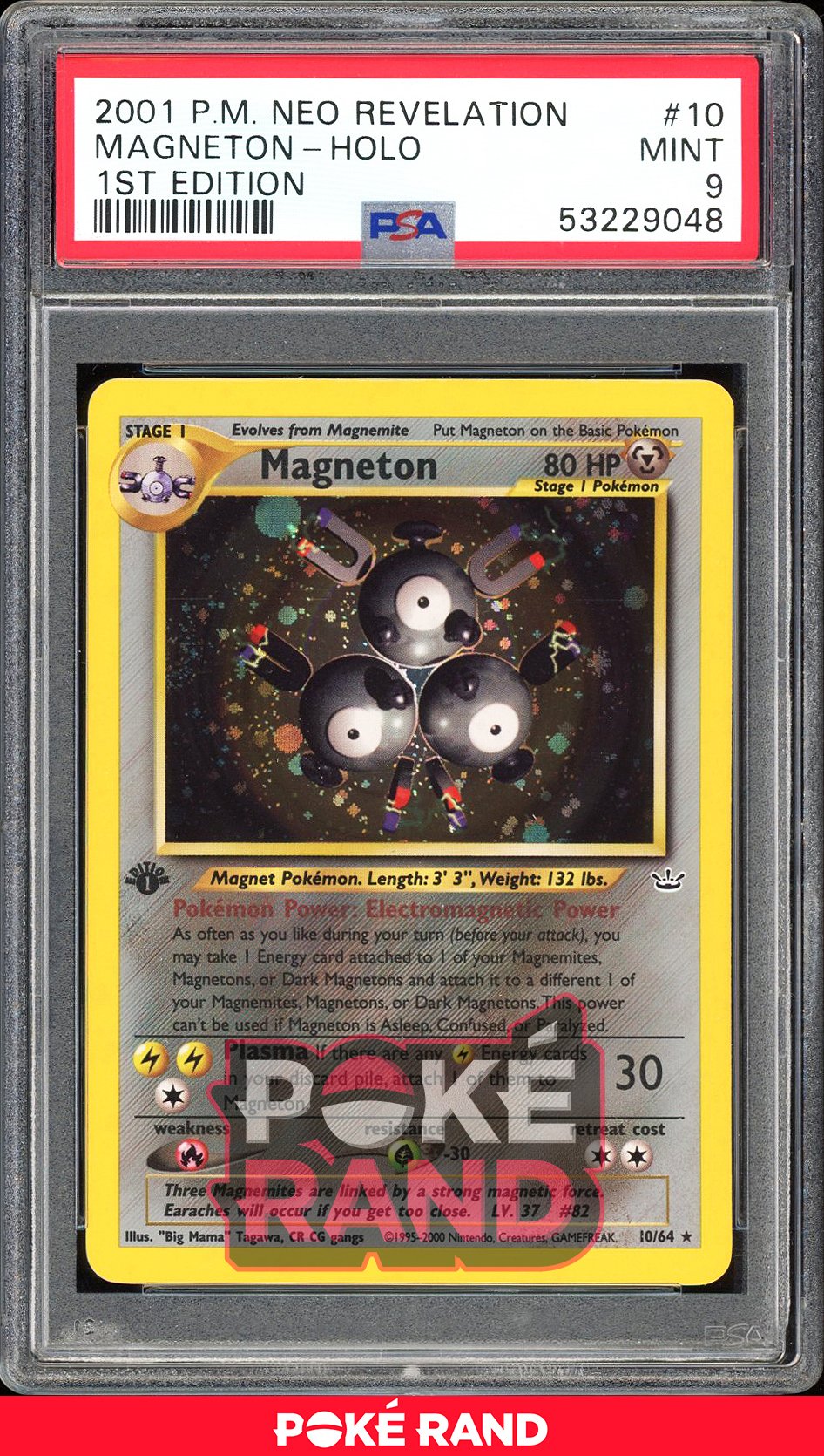 Magneton 1St Edition - PSA 9 - Neo Revelation - #10 - Holo