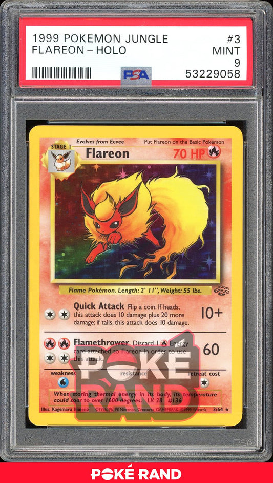 Flareon  - PSA 9 - Jungle - #3 - Holo