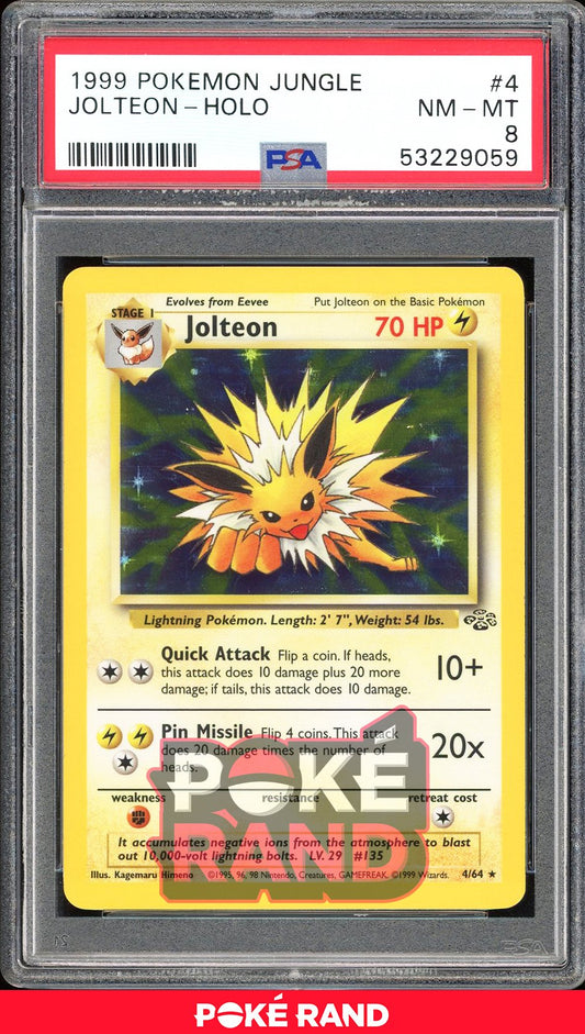 Jolteon  - PSA 8 - Jungle - #4 - Holo