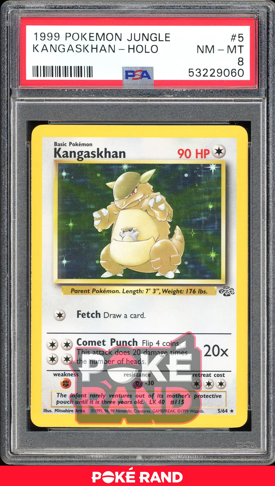 Kangaskhan  - PSA 8 - Jungle - #5 - Holo