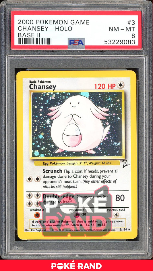 Chansey  - PSA 8 - Base Set 2 - #3 - Holo