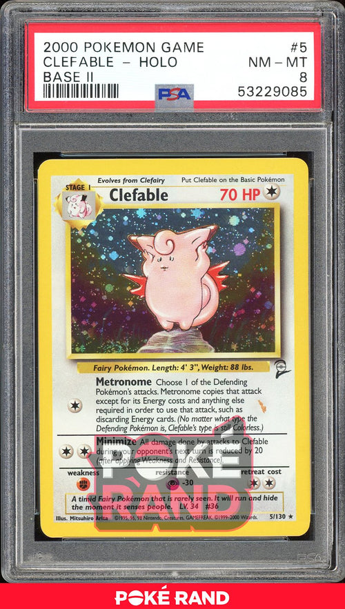 Clefable  - PSA 8 - Base Set 2 - #5 - Holo