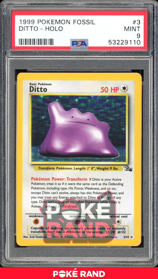 Ditto  - PSA 9 - Fossil - #3 - Holo