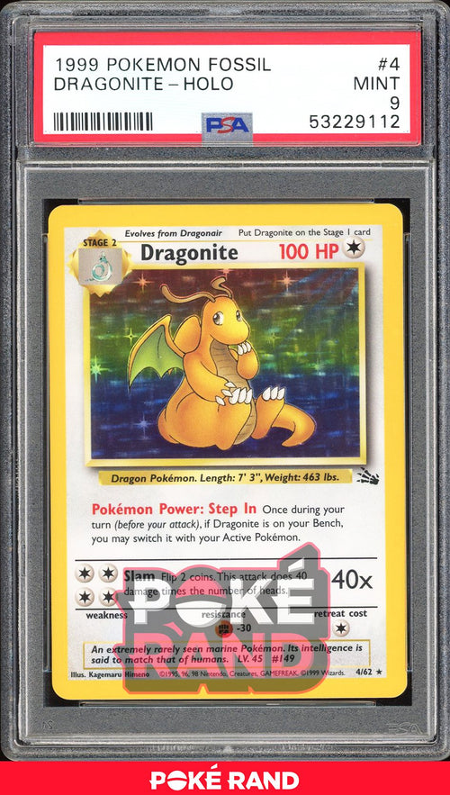 Dragonite  - PSA 9 - Fossil - #4 - Holo