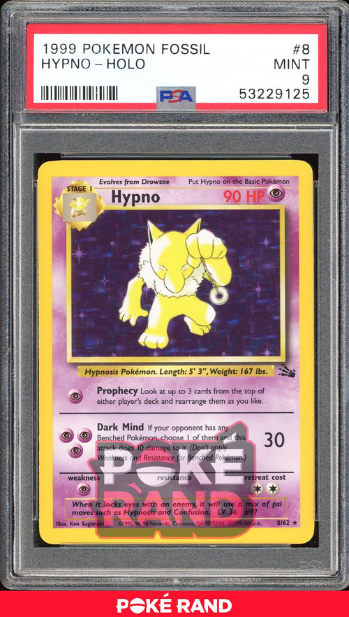 Hypno  - PSA 9 - Fossil - #8 - Holo