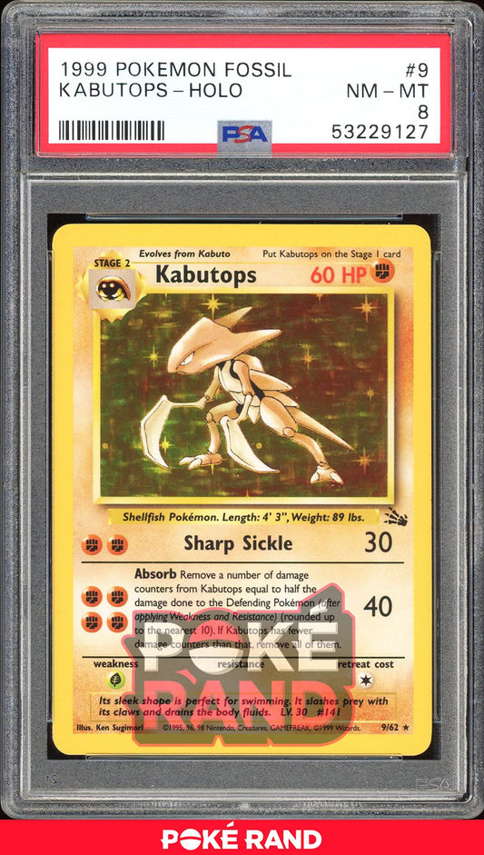 Kabutops  - PSA 8 - Fossil - #9 - Holo