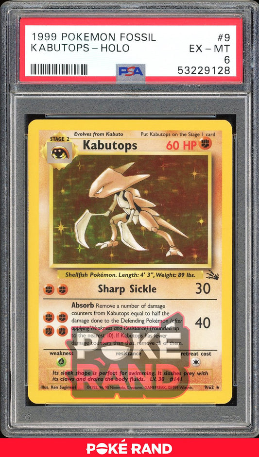 Kabutops  - PSA 6 - Fossil - #9 - Holo