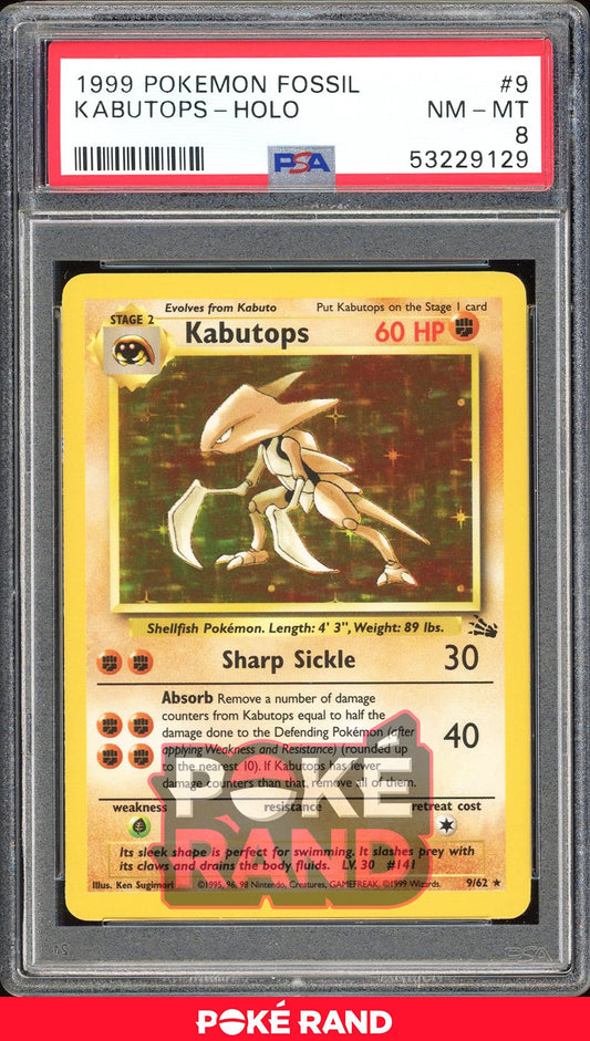 Kabutops  - PSA 8 - Fossil - #9 - Holo