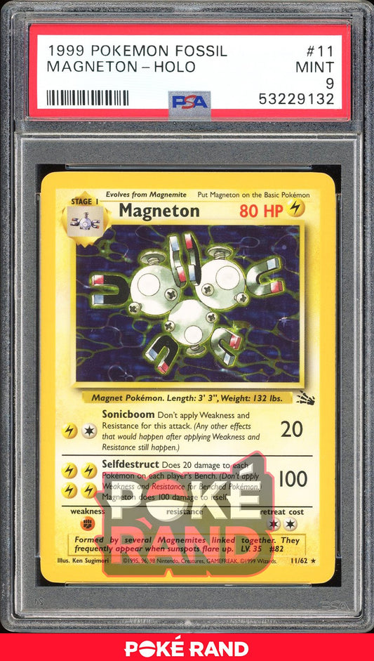 Magneton  - PSA 9 - Fossil - #11 - Holo