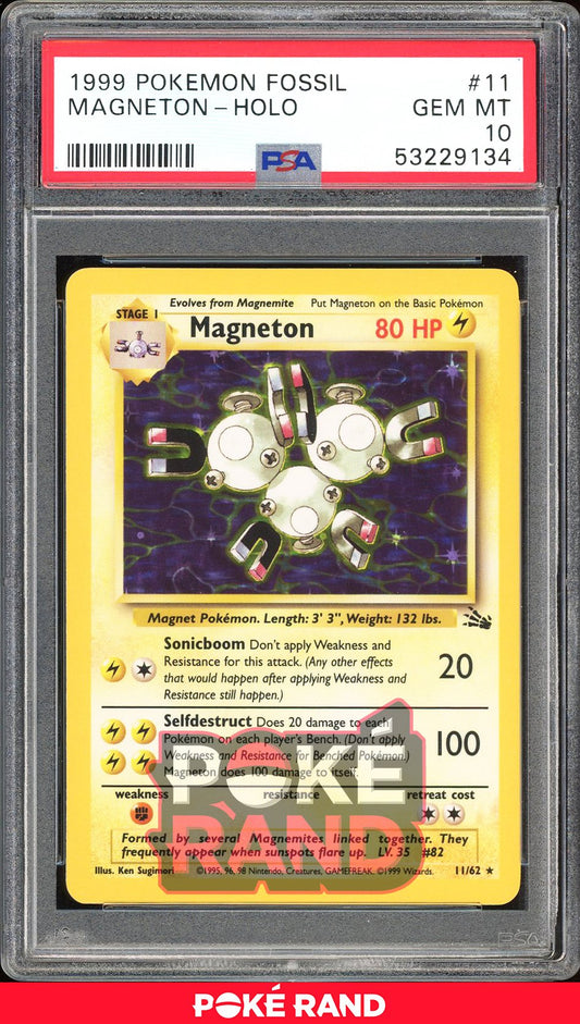 Magneton  - PSA 10 - Fossil - #11 - Holo