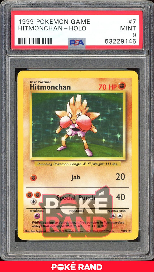 Hitmonchan  - PSA 9 - Game - #7 - Holo