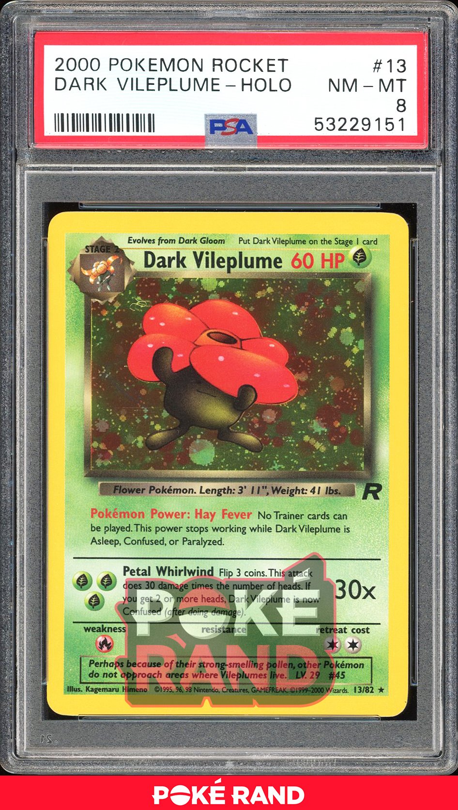 Dark  - PSA 8 - Rocket - #13 - Holo