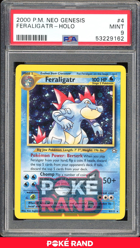 Feraligatr  - PSA 9 - Neo Genesis - #4 - Holo