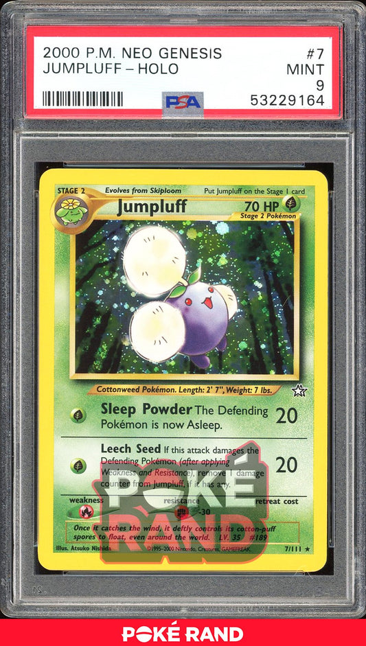 Jumpluff  - PSA 9 - Neo Genesis - #7 - Holo