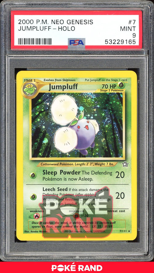 Jumpluff  - PSA 9 - Neo Genesis - #7 - Holo