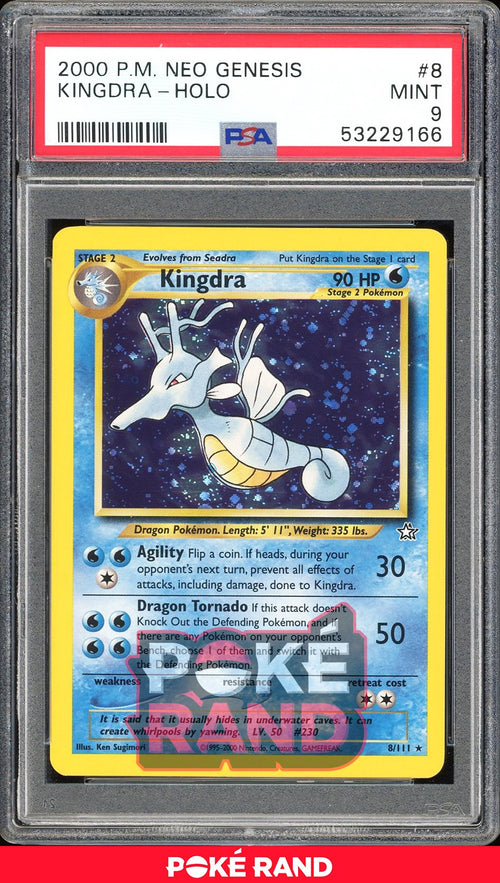 Kingdra  - PSA 9 - Neo Genesis - #8 - Holo