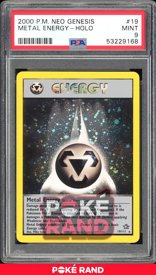 Metal Energy  - PSA 9 - Neo Genesis - #19 - Holo