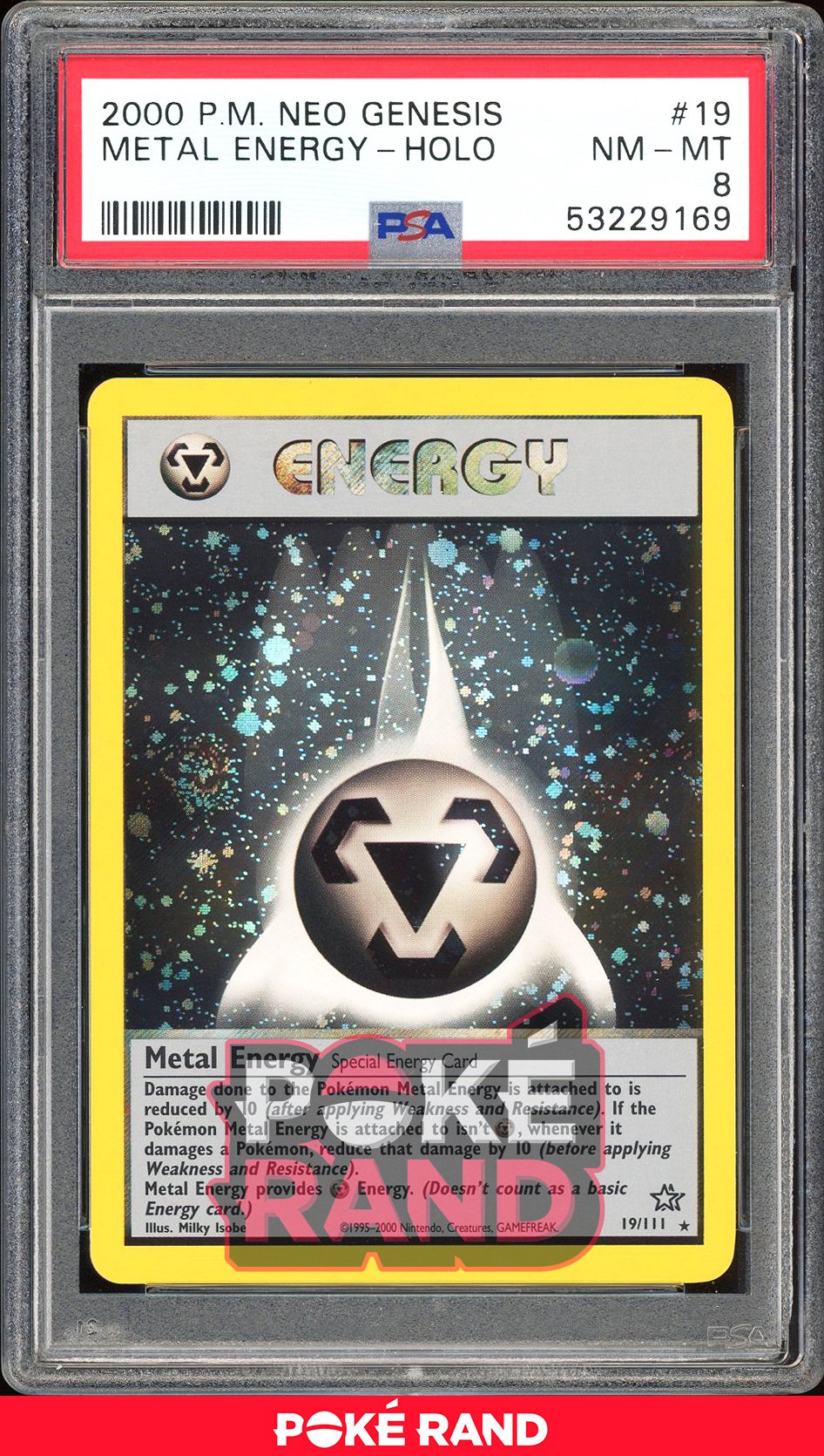 Metal Energy  - PSA 8 - Neo Genesis - #19 - Holo