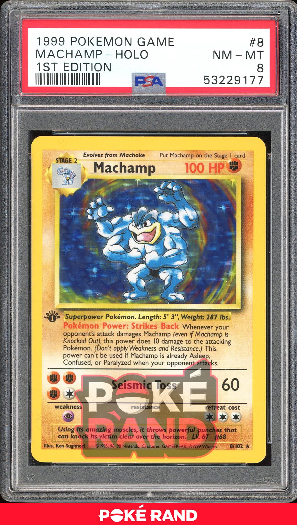 Machamp 1St Edition - PSA 8 - Game - #8 - Holo