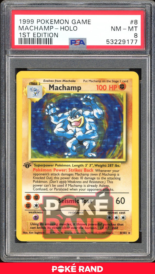 Machamp 1St Edition - PSA 8 - Game - #8 - Holo