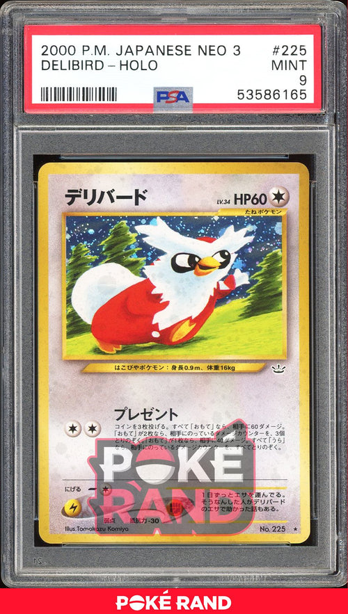 Delibird  - PSA 9 - Japanese Neo 3 - #225 - Holo
