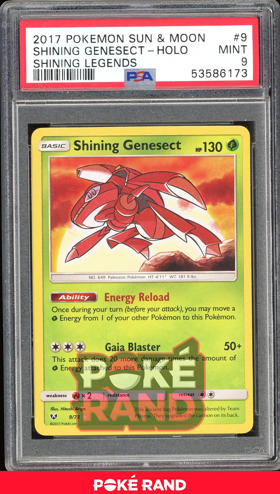 Shining Genesect  - PSA 9 - Shining Legends - #9 - Holo