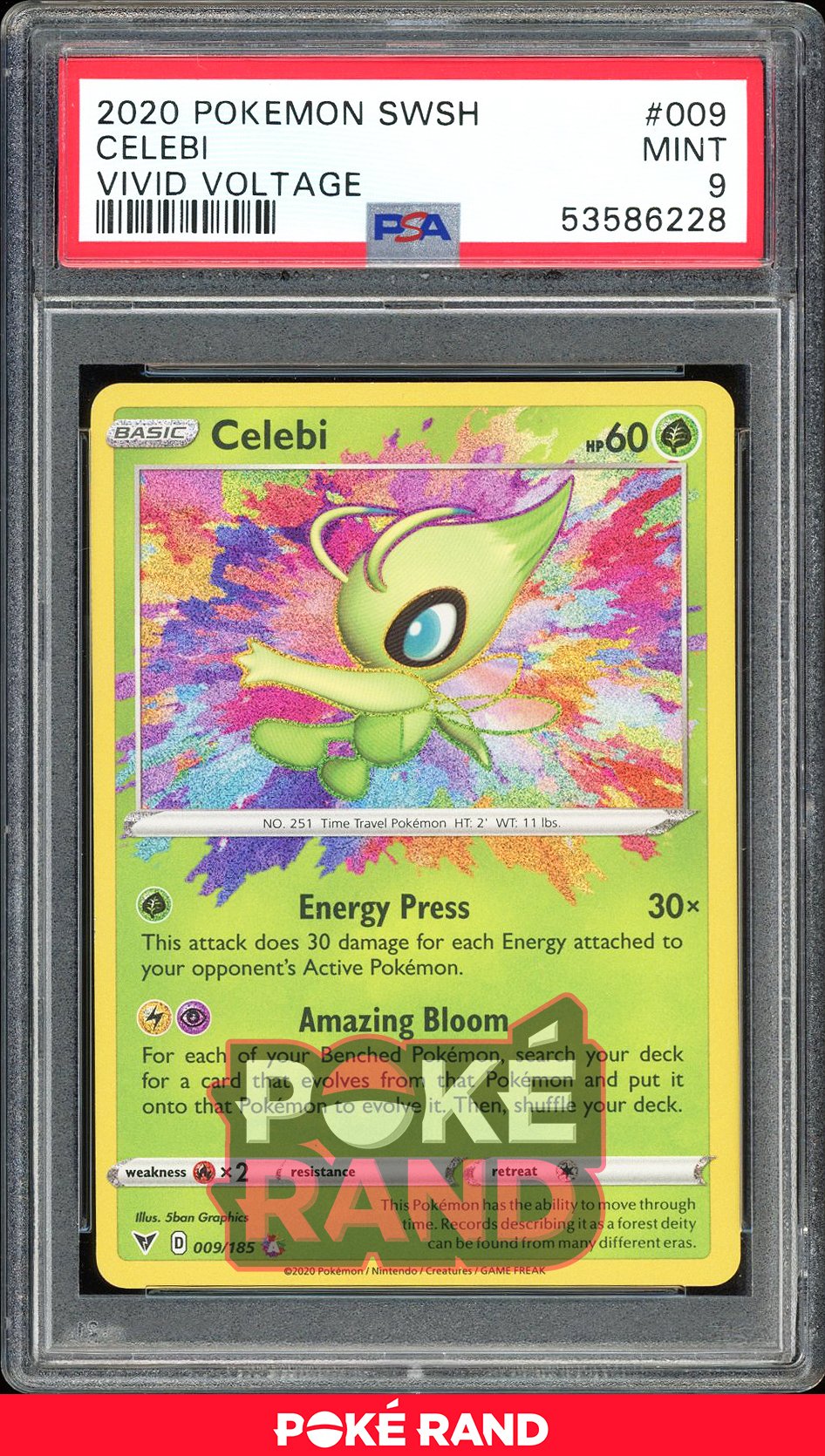 Celebi  - PSA 9 - Vivid Voltage - #9 - Holo