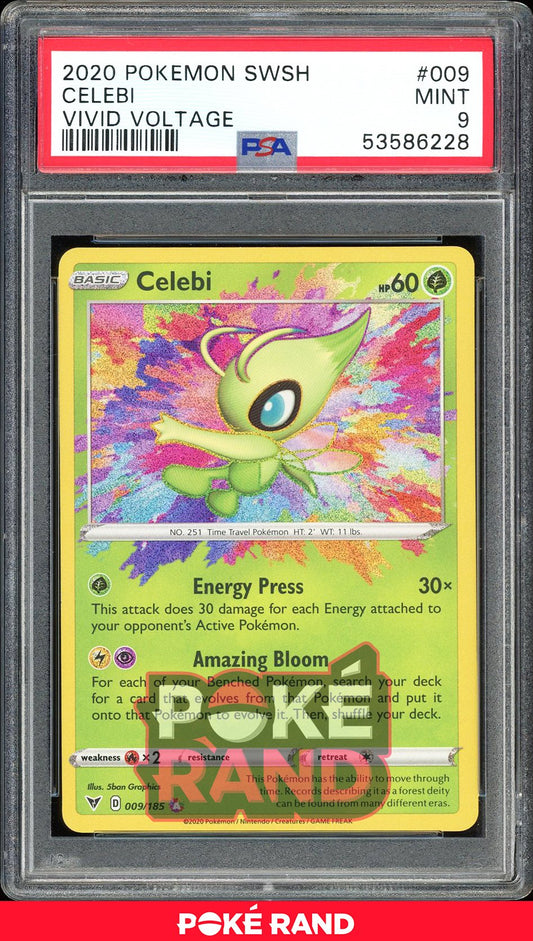 Celebi  - PSA 9 - Vivid Voltage - #9 - Holo