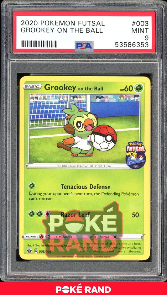 Grookey On The Ball  - PSA 9 - Futsal - #3 - Non Holo