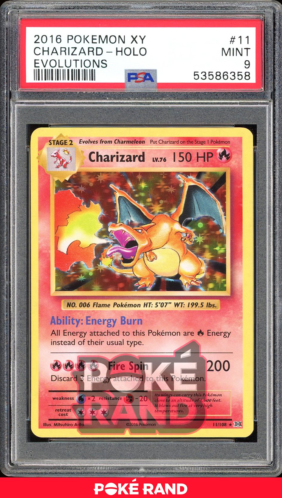 Charizard  - PSA 9 - Evolutions - #11 - Holo