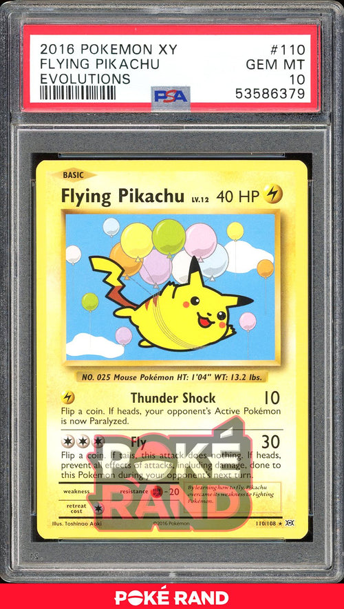 Flying Pikachu  - PSA 10 - Evolutions - #110 - Non Holo