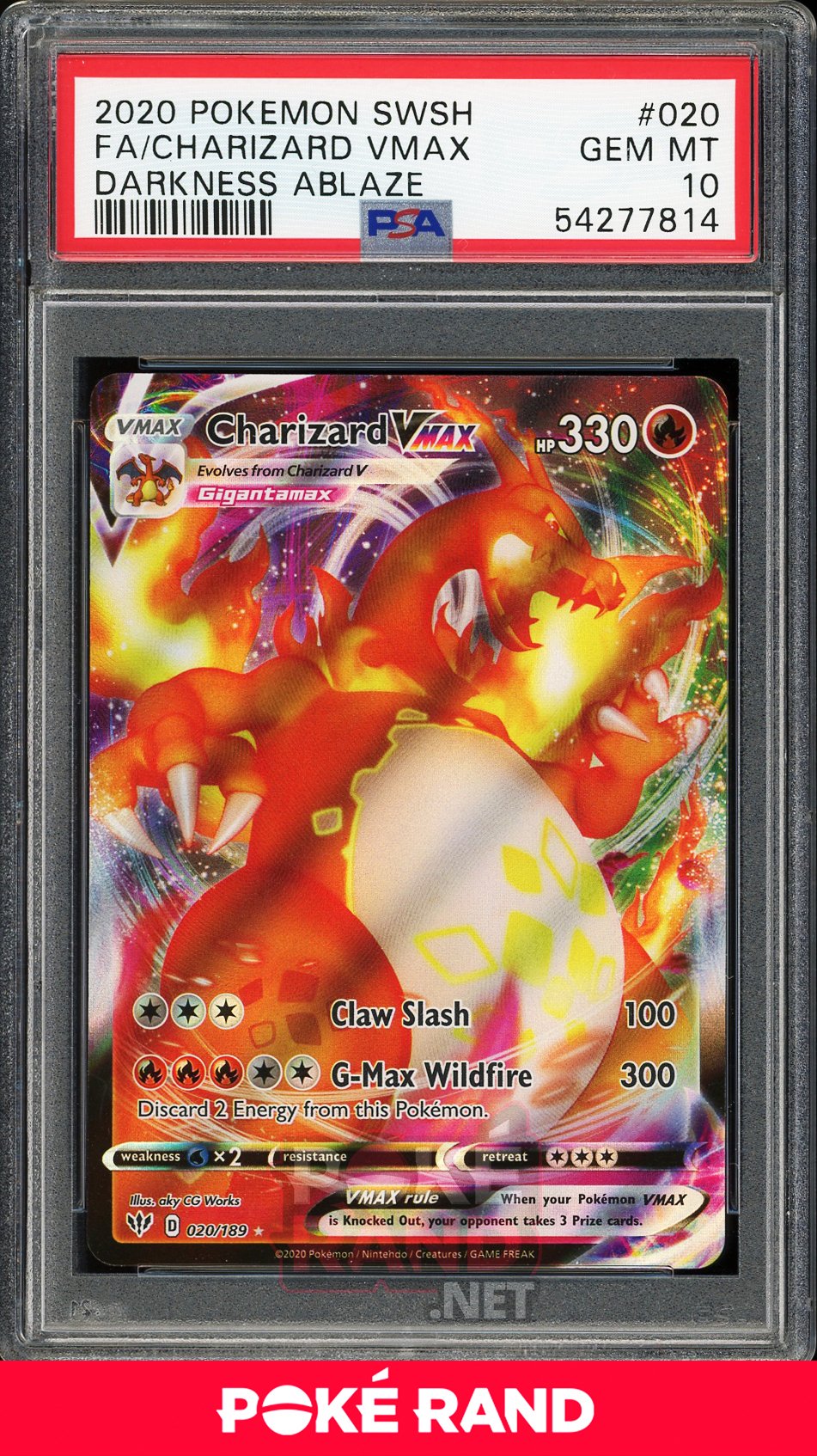 Charizard VMax (PSA 10) - Darkness Ablaze #20 - PokeRand