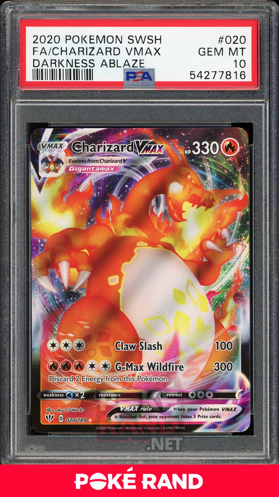 Charizard VMax (PSA 10) - Darkness Ablaze #20 - PokeRand