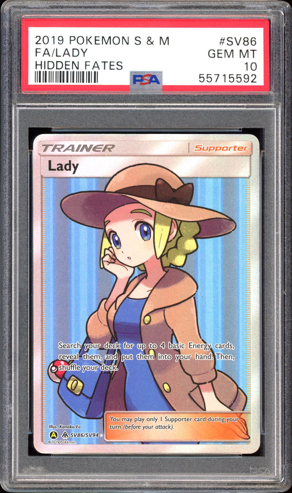 Lady SV86 - PSA 10 - Hidden Fates Full Art