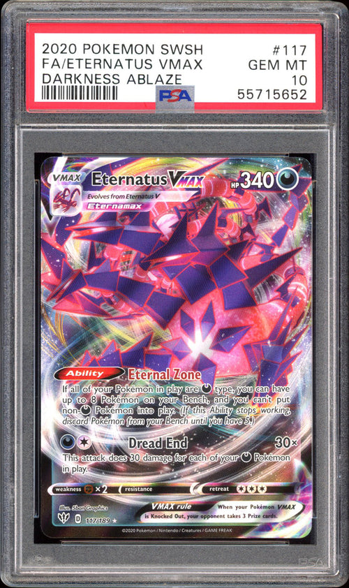 Eternatus VMAX 117/189 - PSA 10 - Darkness Ablaze Full Art