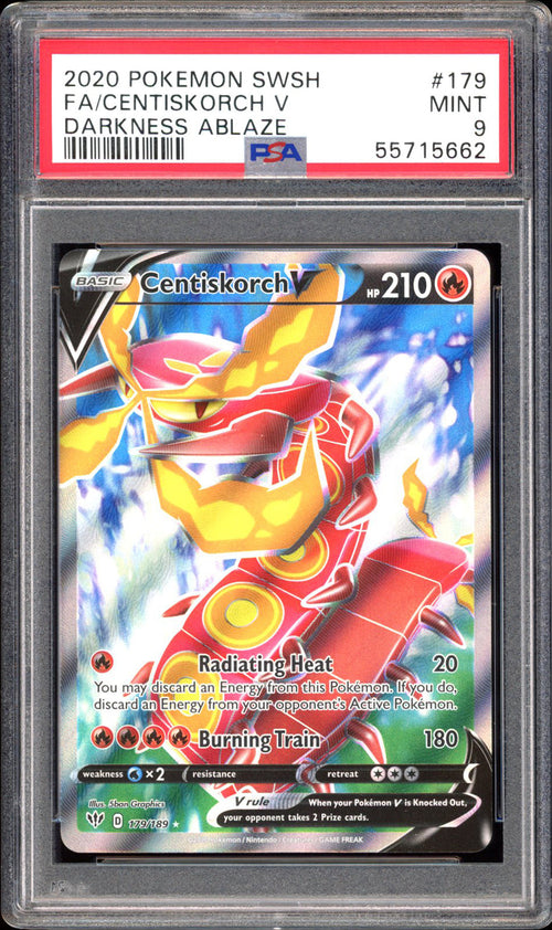 Centiskorch V 179/189 - PSA 9 - Darkness Ablaze Full Art