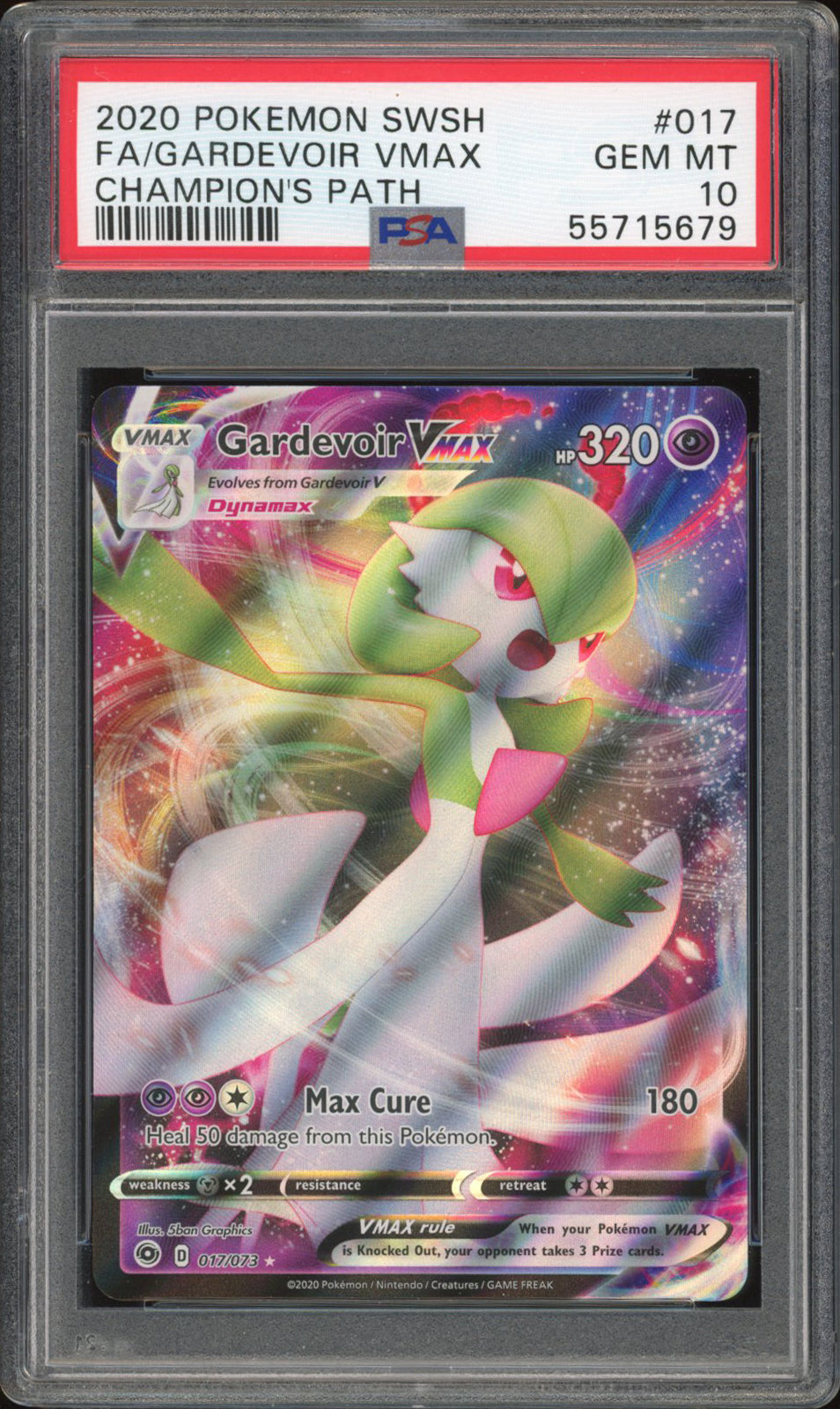 Gardevoir VMAX 017/073 - PSA 10 - Champion's Path Full Art