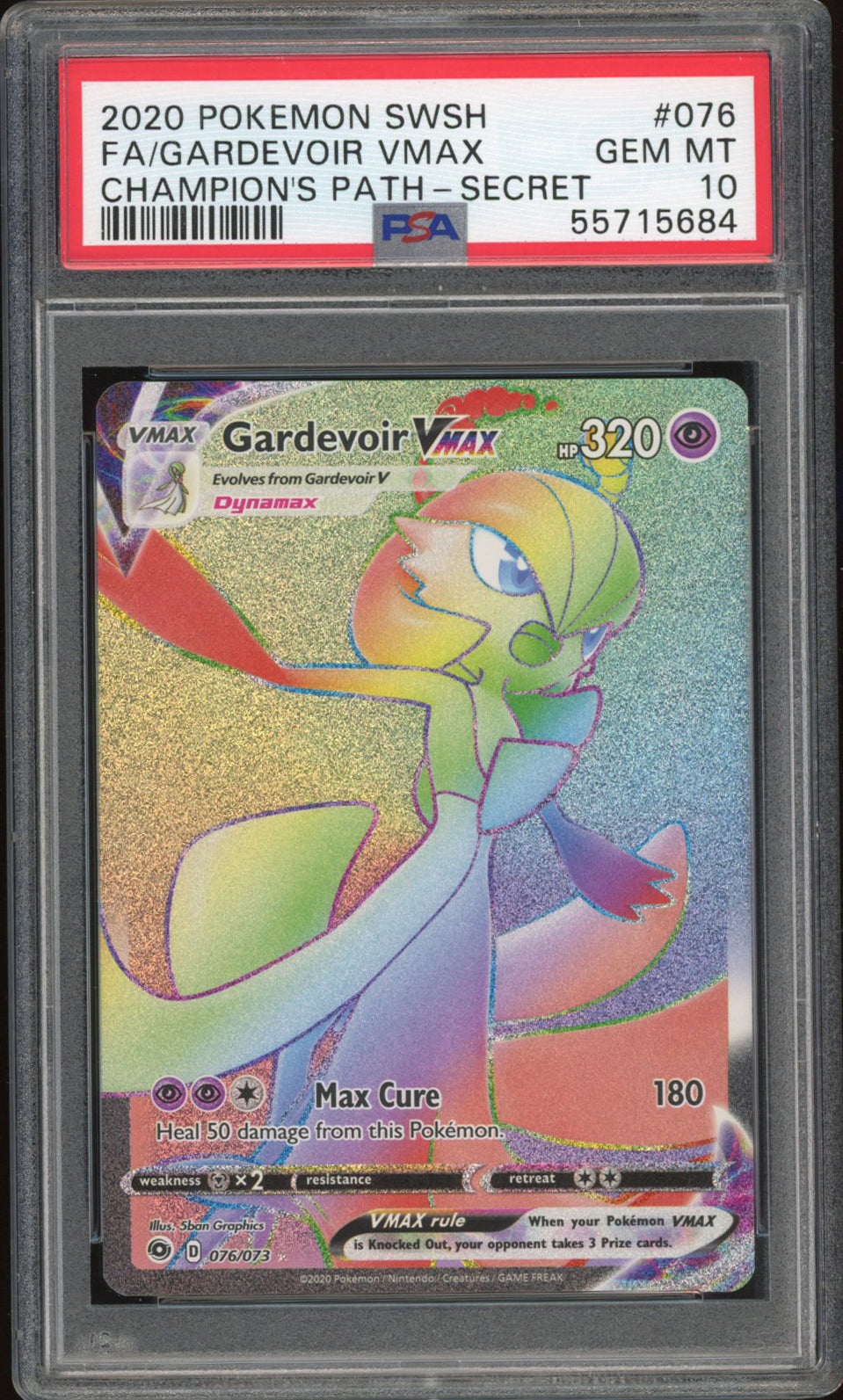 Gardevoir VMAX 076/073 - PSA 10 - Champion's Path Secret Rare