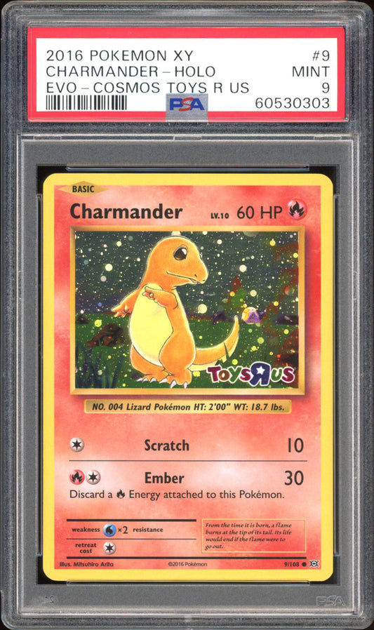 Charmander 9/108 - PSA 9 - Toys R Us Promo Holo