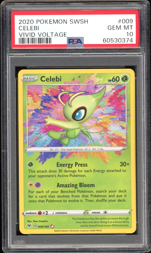 Celebi - PSA 10 - Vivid Voltage - #9 - Amazing Rare