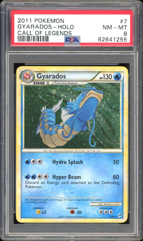 Gyarados 7/95 - PSA 8 - Call of Legends Holo