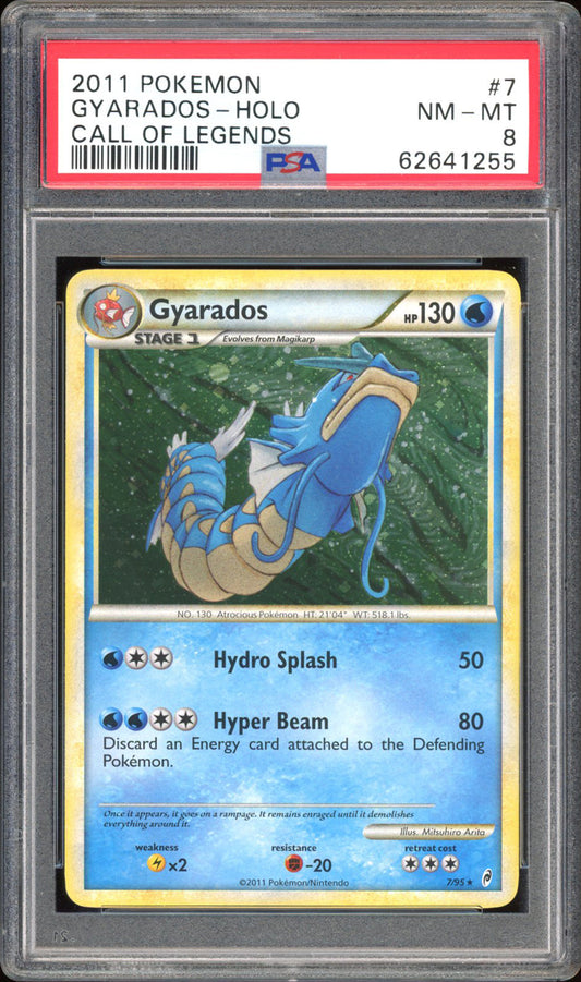 Gyarados 7/95 - PSA 8 - Call of Legends Holo