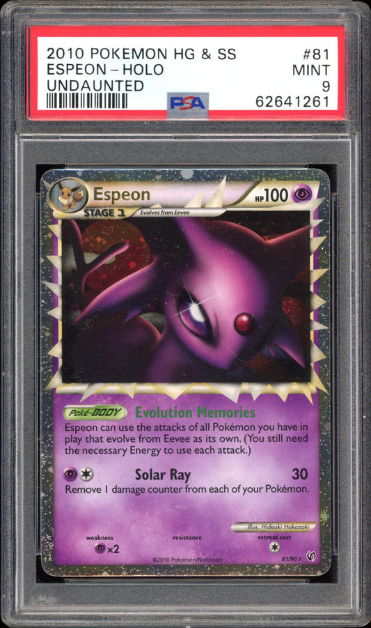 Espeon 81/90 - PSA 9 - Undaunted Holo